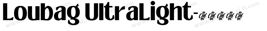 Loubag UltraLight字体转换